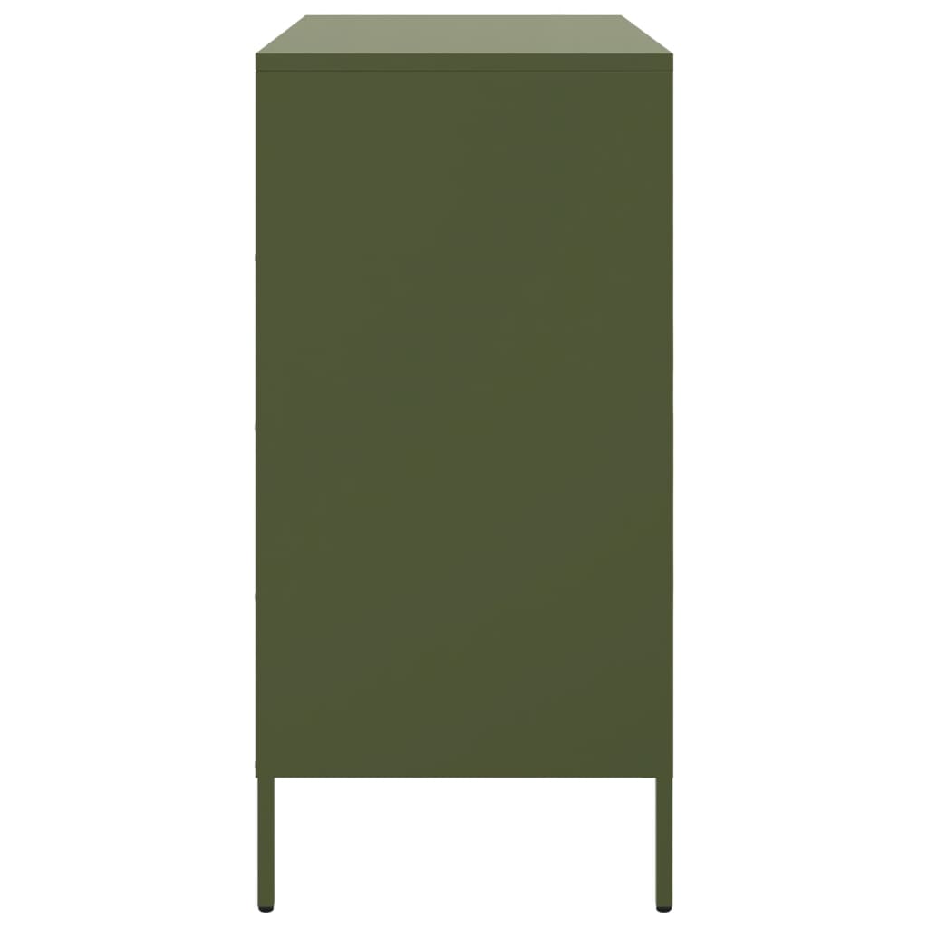 Credenza Verde Oliva 68x39x79 cm in Acciaio 842956