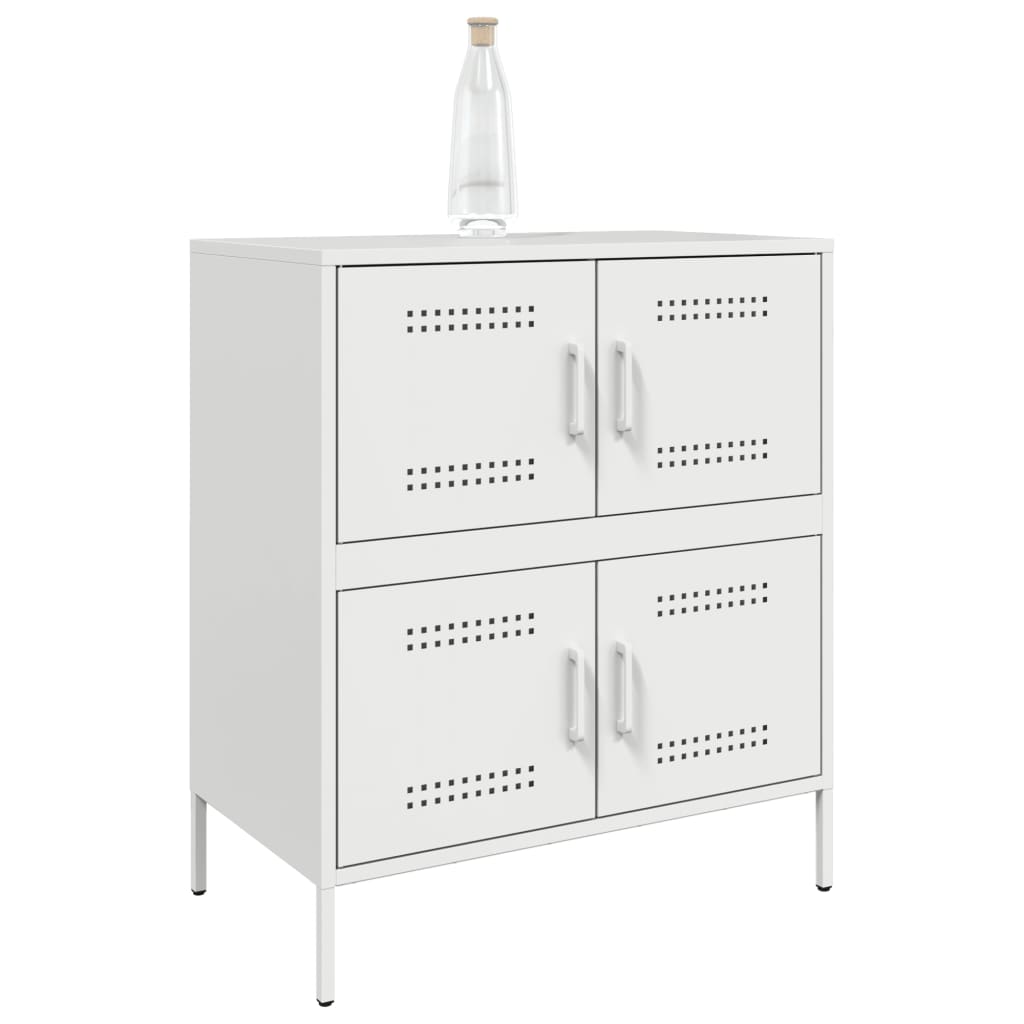 Credenza Bianca 68x39x79 cm in Acciaio 842957