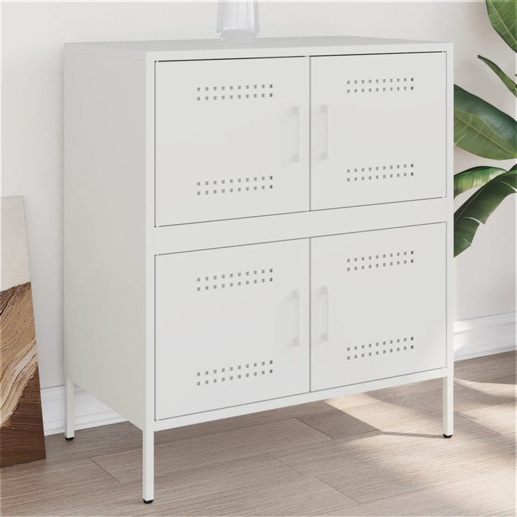 Credenza Bianca 68x39x79 cm in Acciaio 842957