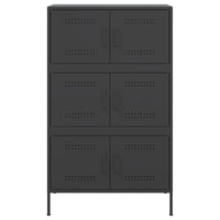 Credenza Nera 68x39x113 cm in Acciaio 842958