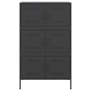 Credenza Nera 68x39x113 cm in Acciaio 842958