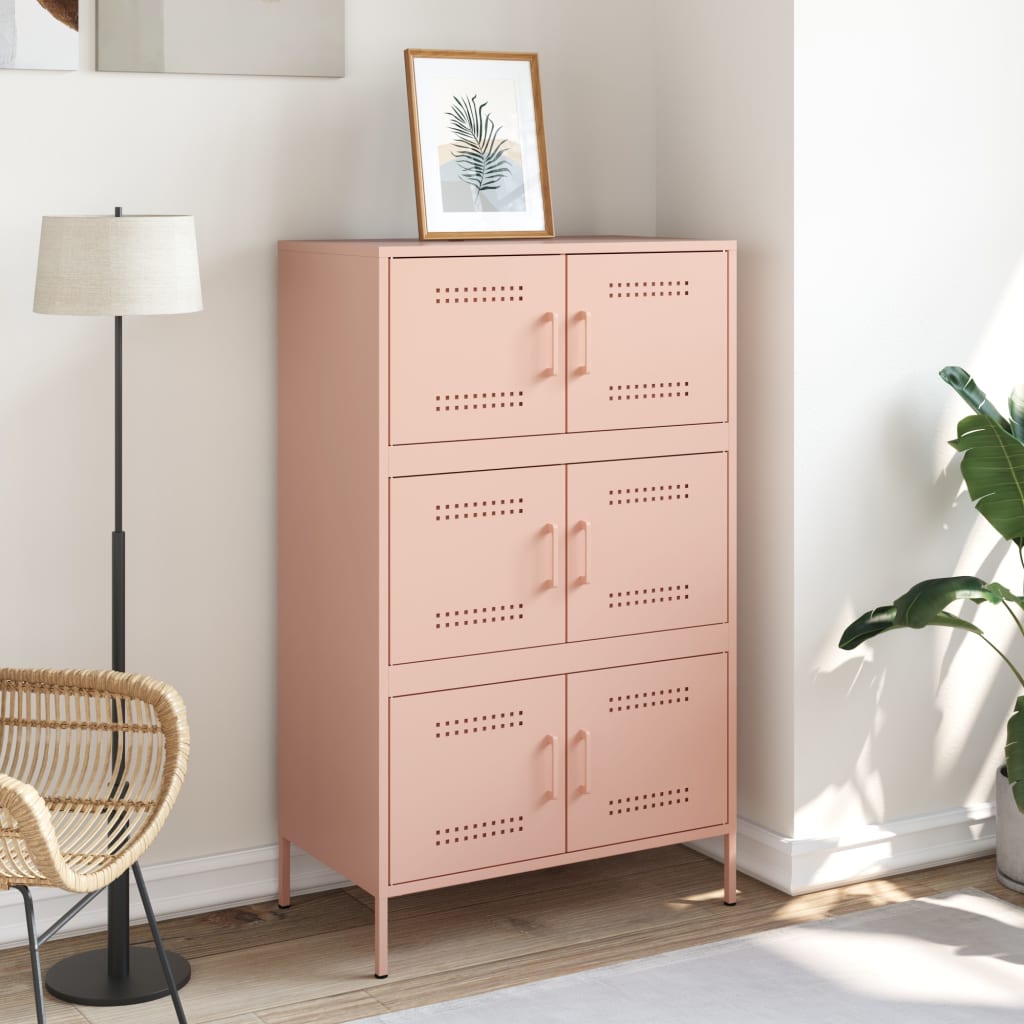 Credenza Rosa 68x39x113 cm in Acciaio 842959