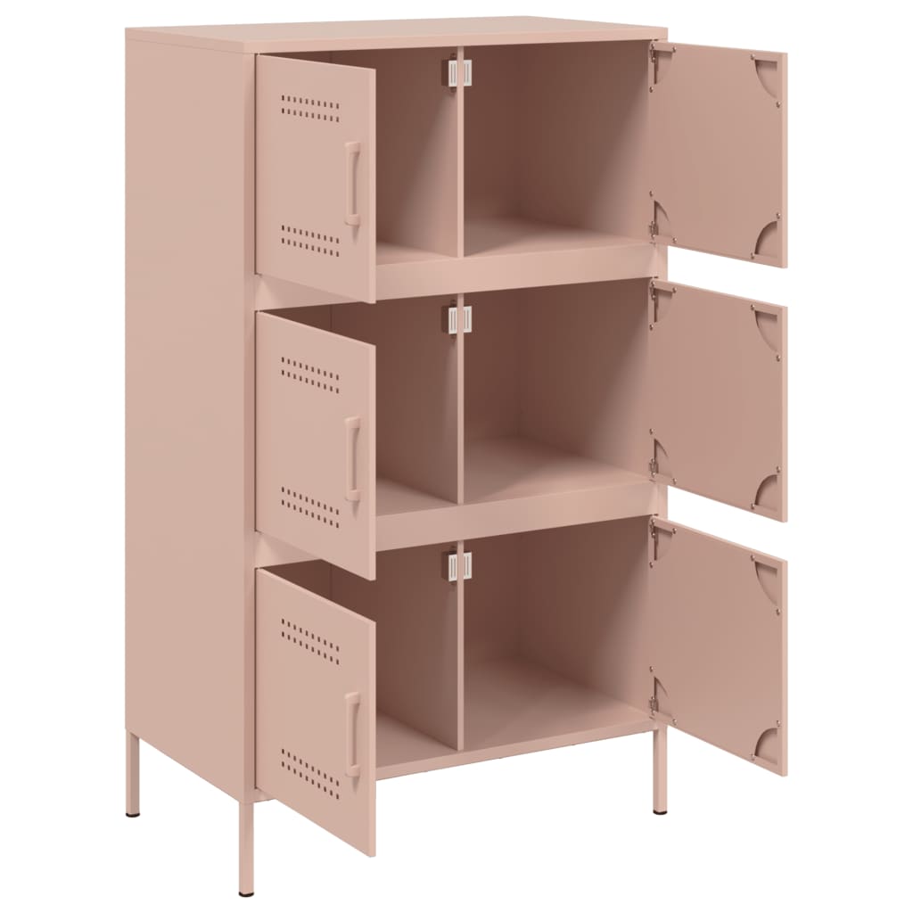 Credenza Rosa 68x39x113 cm in Acciaio 842959