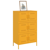 Credenza Giallo Senape 68x39x113 cm in Acciaio 842961