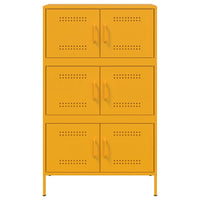 Credenza Giallo Senape 68x39x113 cm in Acciaio 842961