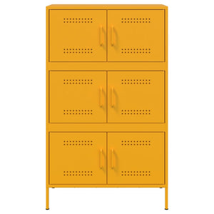 Credenza Giallo Senape 68x39x113 cm in Acciaio 842961