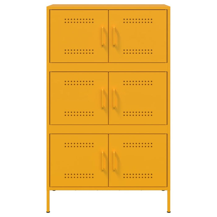 Credenza Giallo Senape 68x39x113 cm in Acciaio 842961