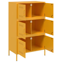 Credenza Giallo Senape 68x39x113 cm in Acciaio 842961