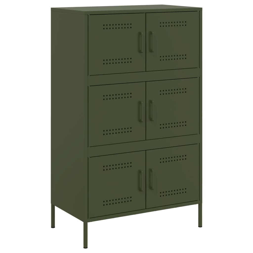 Credenza Verde Oliva 68x39x113 cm in Acciaio 842962