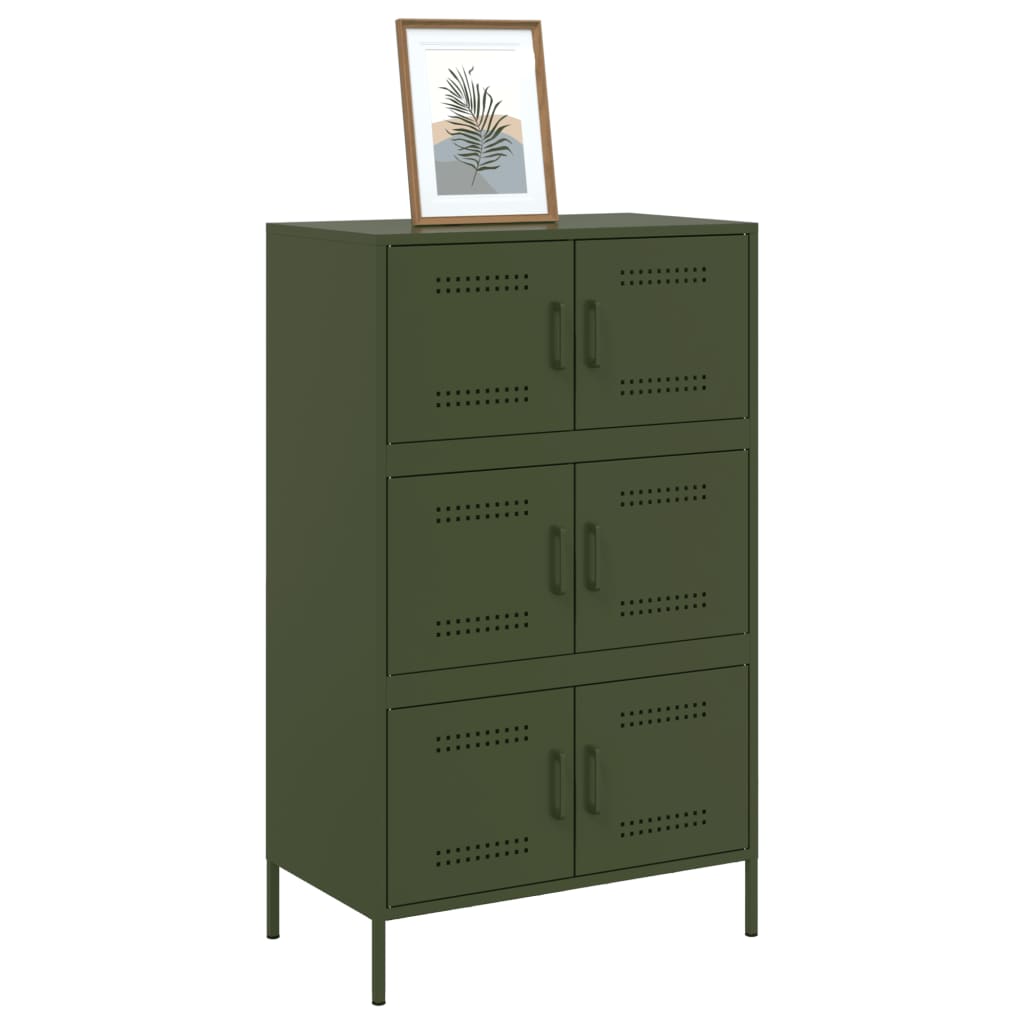 Credenza Verde Oliva 68x39x113 cm in Acciaio 842962