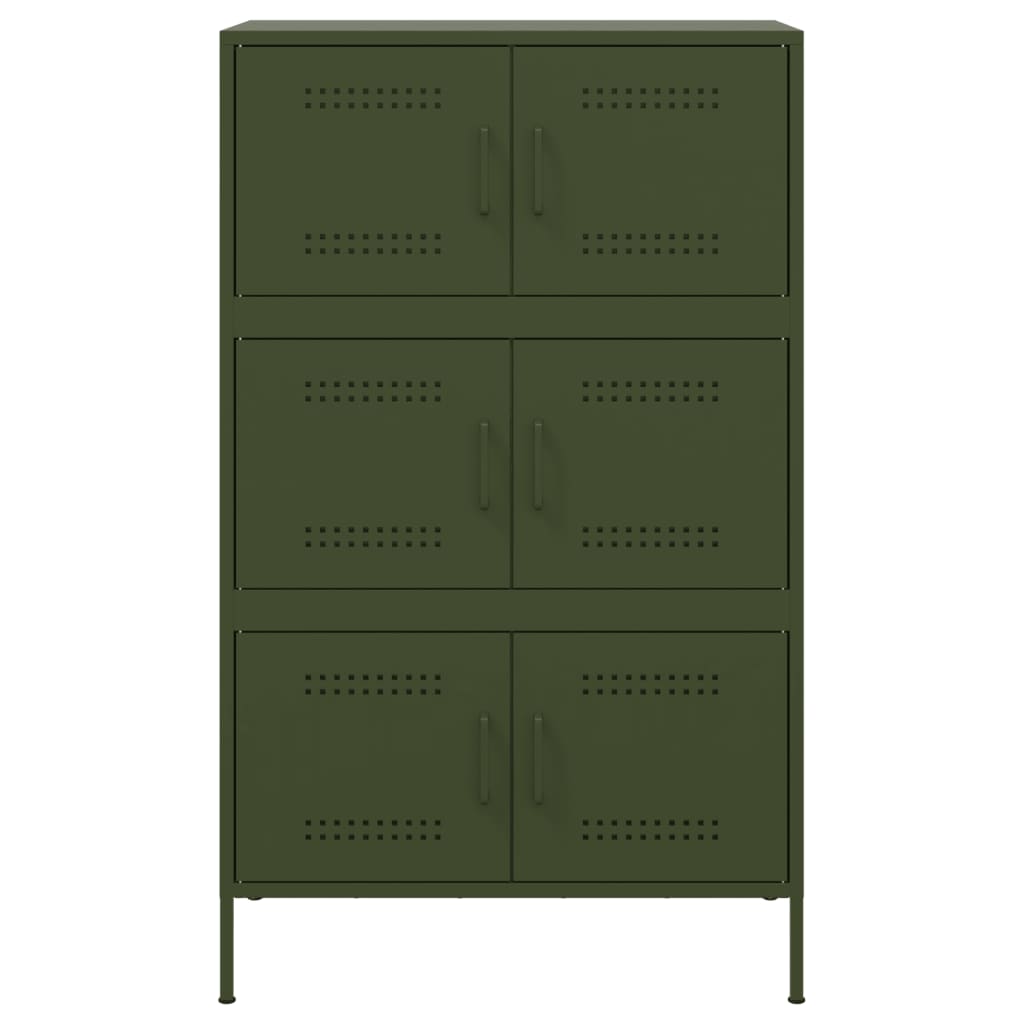 Credenza Verde Oliva 68x39x113 cm in Acciaio 842962