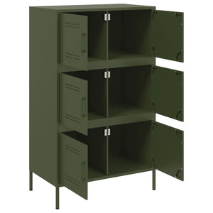 Credenza Verde Oliva 68x39x113 cm in Acciaio 842962