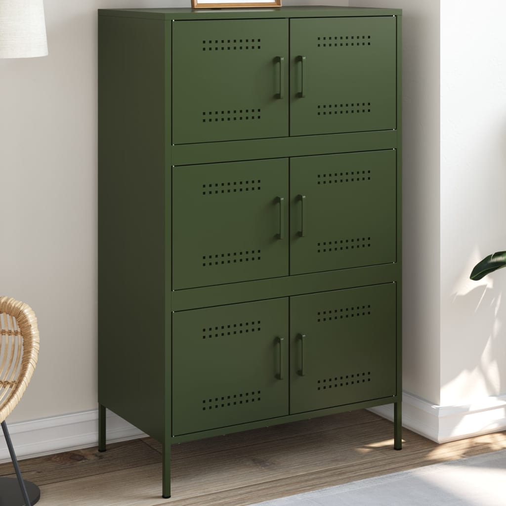 Credenza Verde Oliva 68x39x113 cm in Acciaio 842962