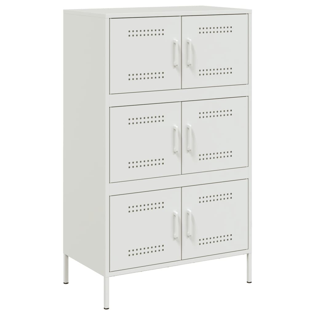 Credenza Bianca 68x39x113 cm in Acciaio 842963