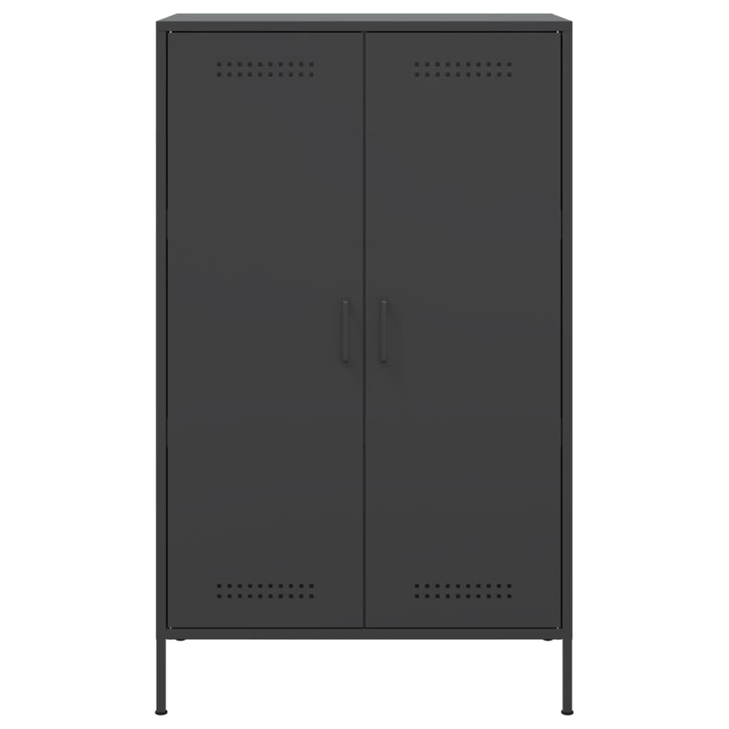 Credenza Nera 68x39x113 cm in Acciaio 842964