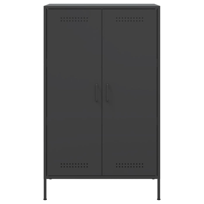 Credenza Nera 68x39x113 cm in Acciaio 842964