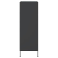 Credenza Nera 68x39x113 cm in Acciaio 842964