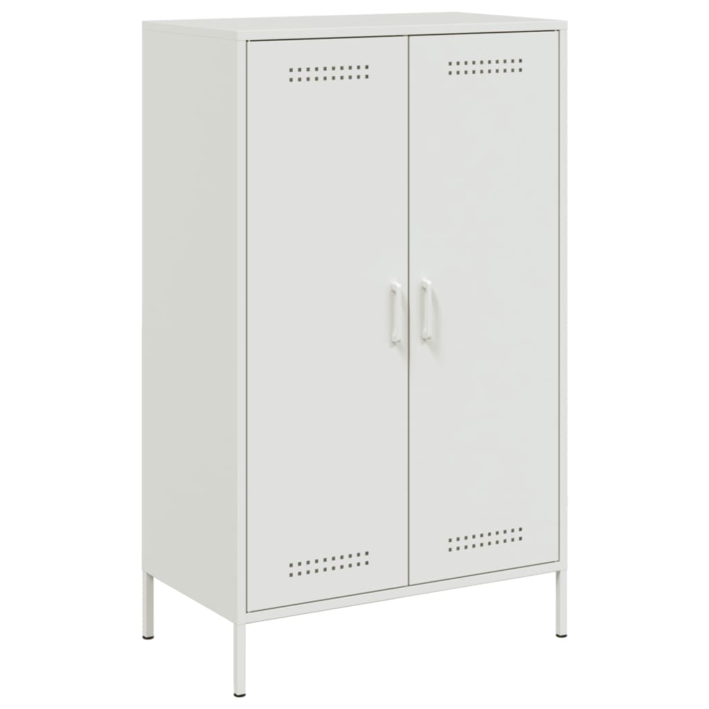 Credenza Bianca 68x39x113 cm in Acciaio 842969