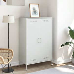 Credenza Bianca 68x39x113 cm in Acciaio 842969