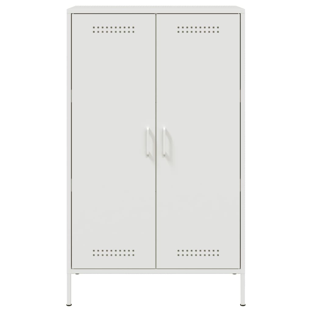 Credenza Bianca 68x39x113 cm in Acciaio 842969