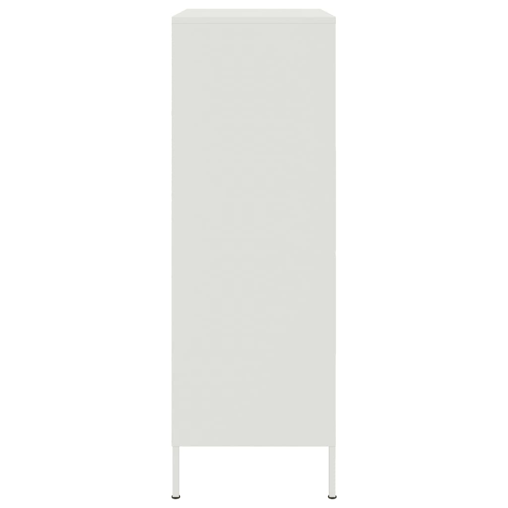 Credenza Bianca 68x39x113 cm in Acciaio 842969