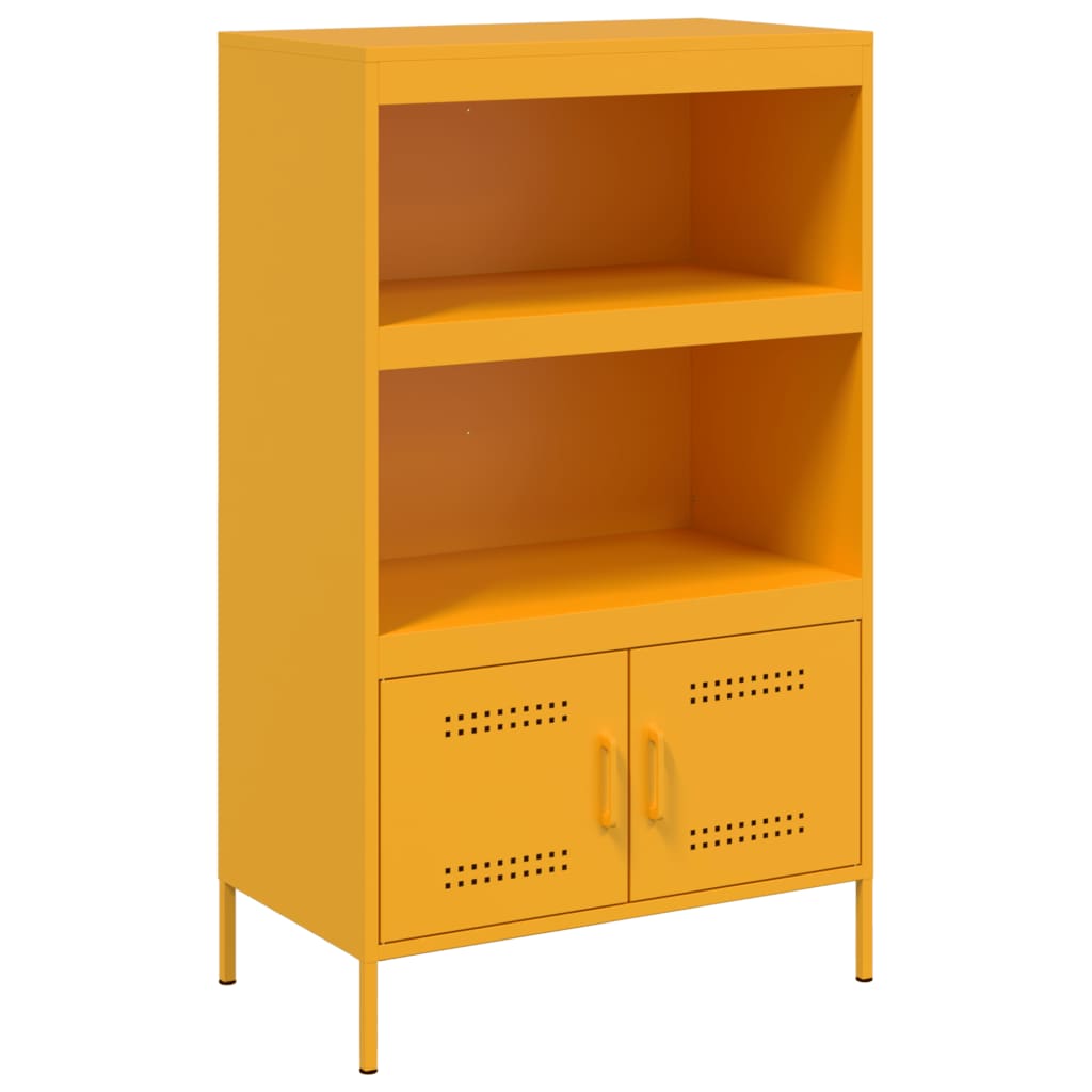 Credenza Giallo Senape 68x39x113 cm in Acciaio 842973