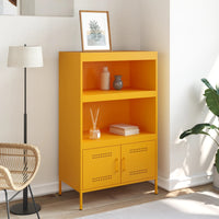 Credenza Giallo Senape 68x39x113 cm in Acciaio 842973