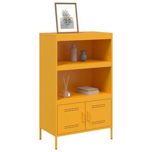 Credenza Giallo Senape 68x39x113 cm in Acciaio 842973