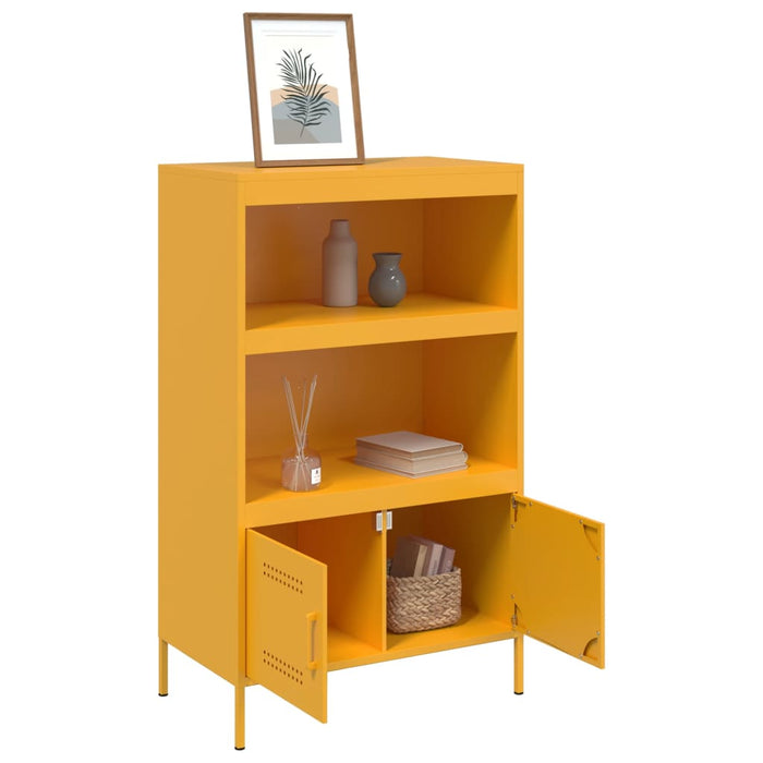 Credenza Giallo Senape 68x39x113 cm in Acciaio 842973