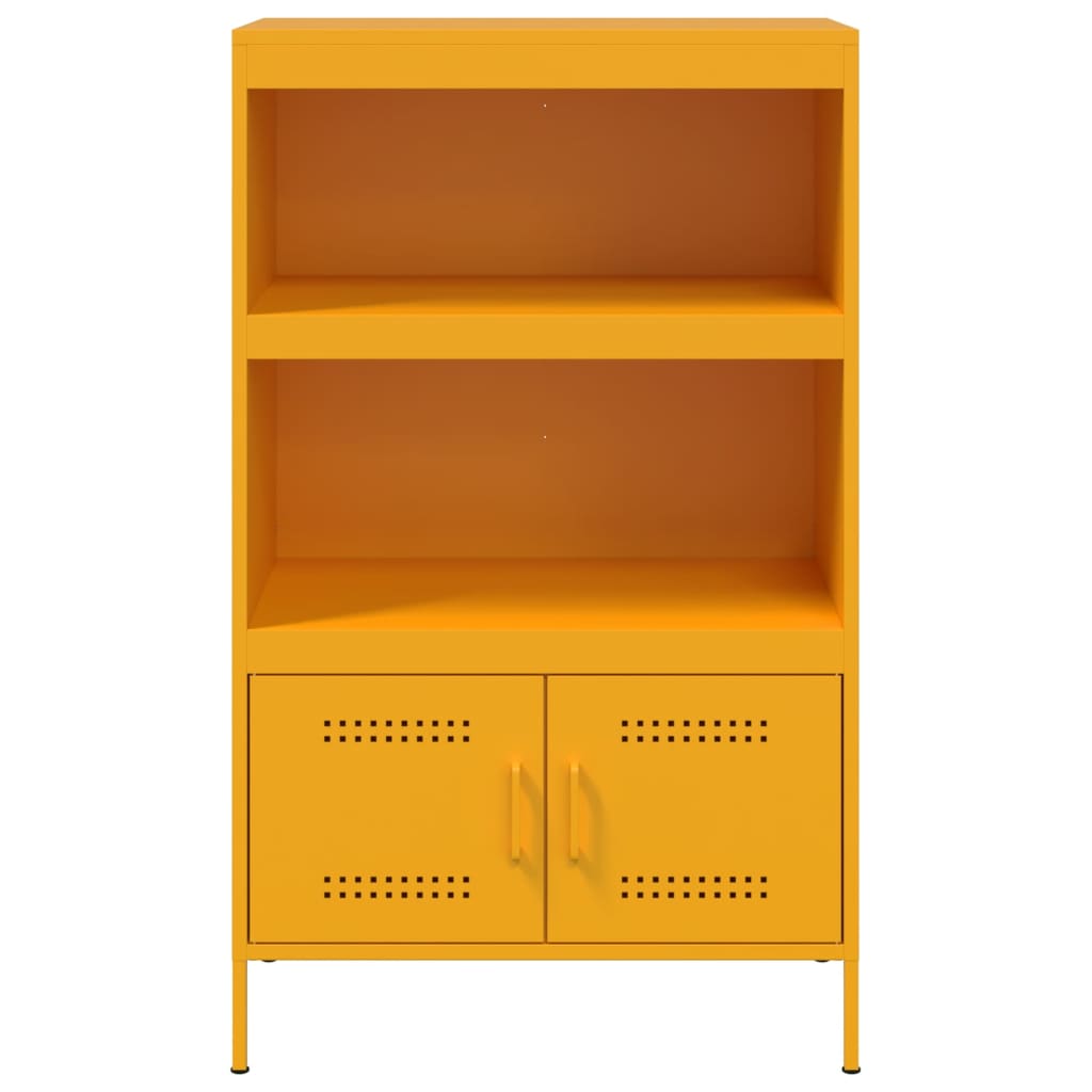 Credenza Giallo Senape 68x39x113 cm in Acciaio 842973