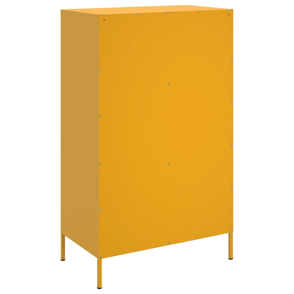 Credenza Giallo Senape 68x39x113 cm in Acciaio 842973