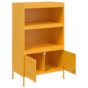 Credenza Giallo Senape 68x39x113 cm in Acciaio 842973