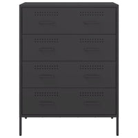 Credenza Nera 68x39x89 cm in Acciaio 842982