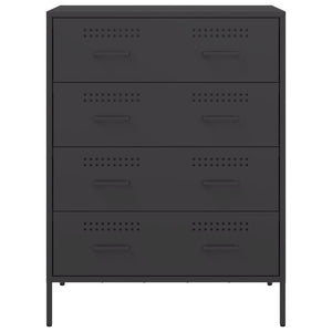 Credenza Nera 68x39x89 cm in Acciaio 842982