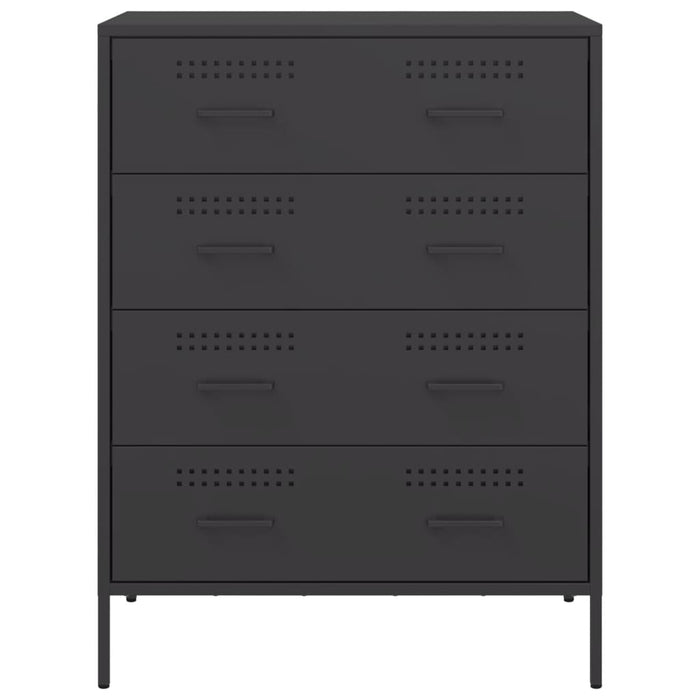 Credenza Nera 68x39x89 cm in Acciaio 842982