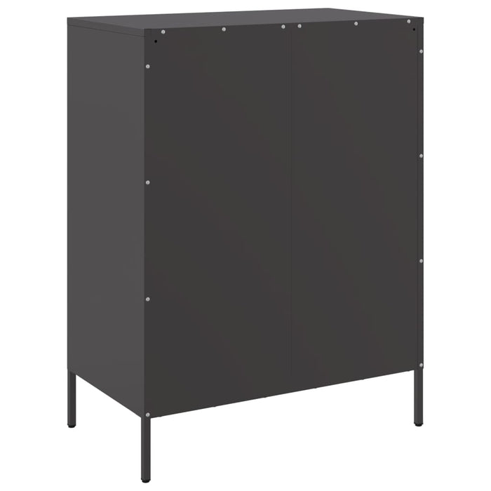 Credenza Nera 68x39x89 cm in Acciaio 842982