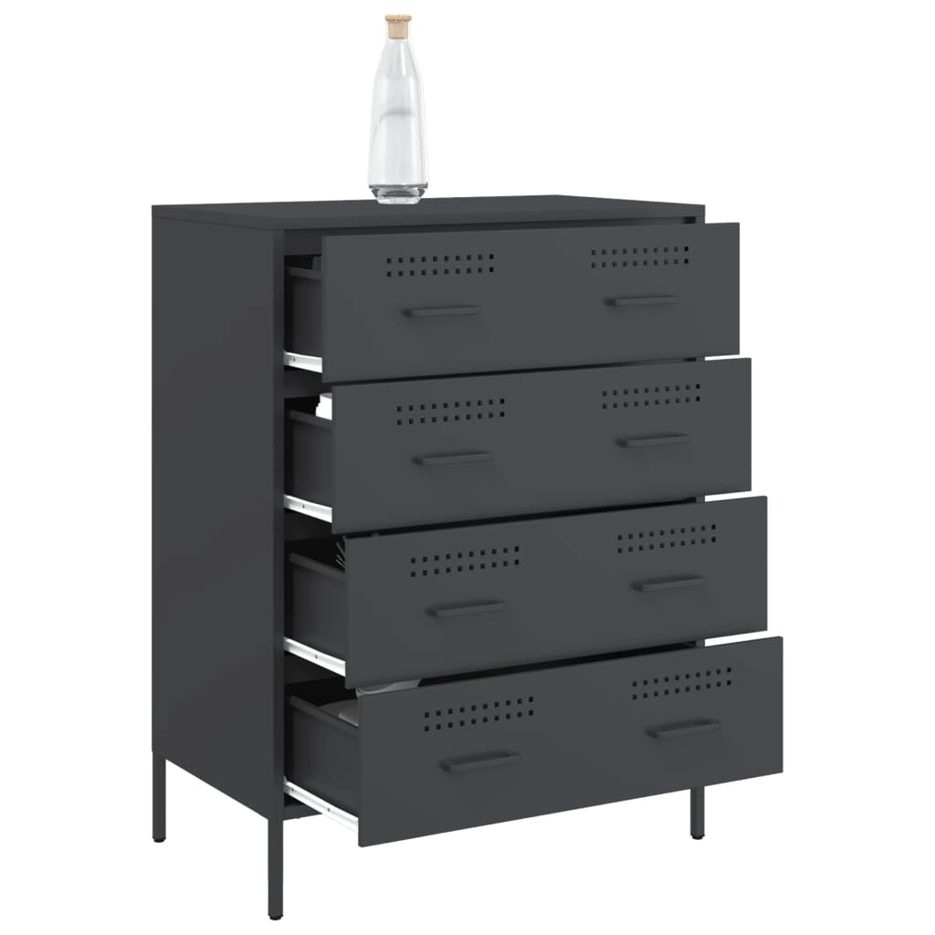 Credenza Antracite 68x39x89 cm in Acciaio 842984