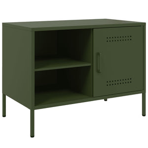 Mobile TV Verde Oliva 68x39x50,5 cm in Acciaio 843002