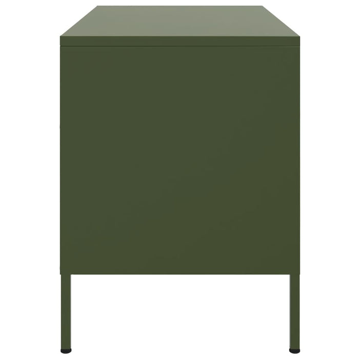 Mobile TV Verde Oliva 68x39x50,5 cm in Acciaio 843002