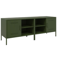 Mobili TV 2pz Verde Oliva 68x39x50,5 cm in Acciaio 843003