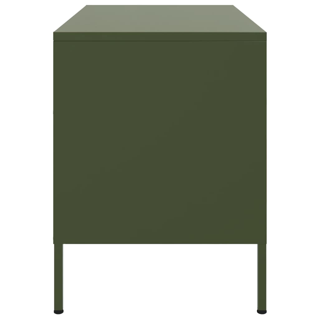 Mobili TV 2pz Verde Oliva 68x39x50,5 cm in Acciaio 843003