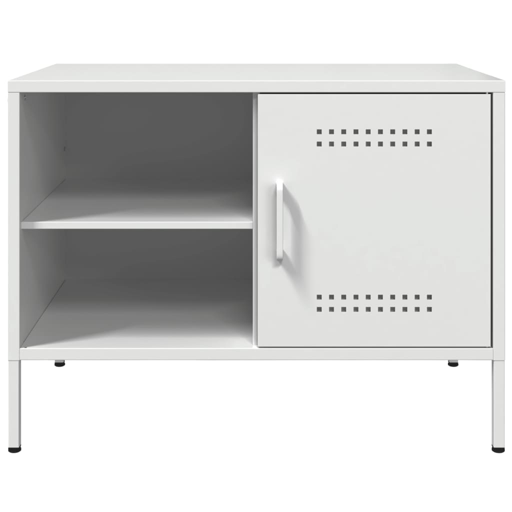 Mobile TV Bianco 68x39x50,5 cm in Acciaio 843004