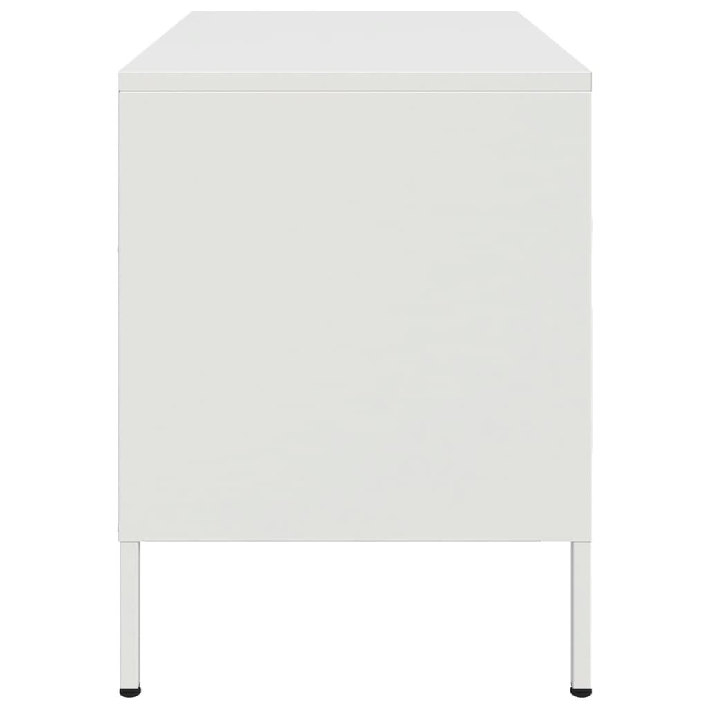 Mobile TV Bianco 68x39x50,5 cm in Acciaio 843004