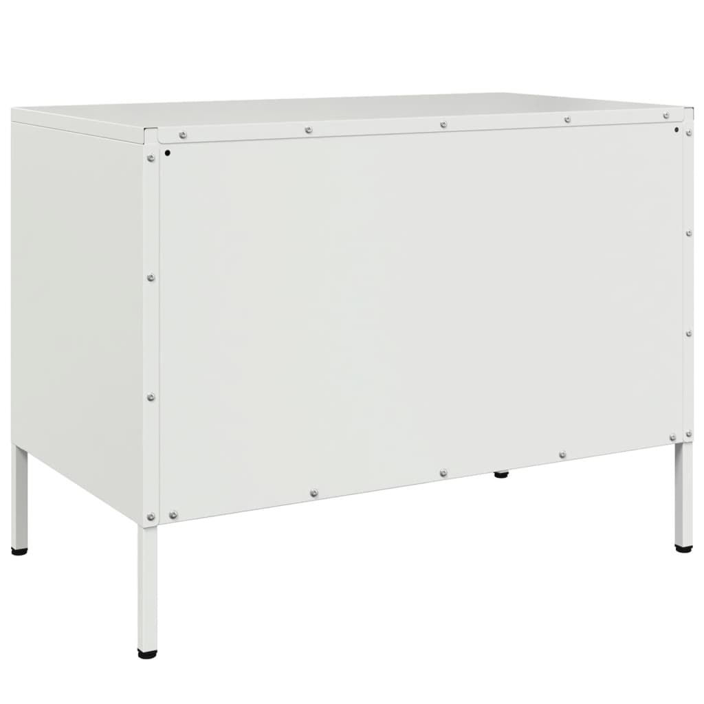 Mobile TV Bianco 68x39x50,5 cm in Acciaio 843004