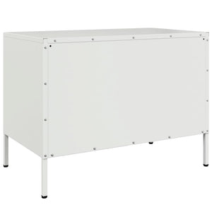 Mobile TV Bianco 68x39x50,5 cm in Acciaio 843004