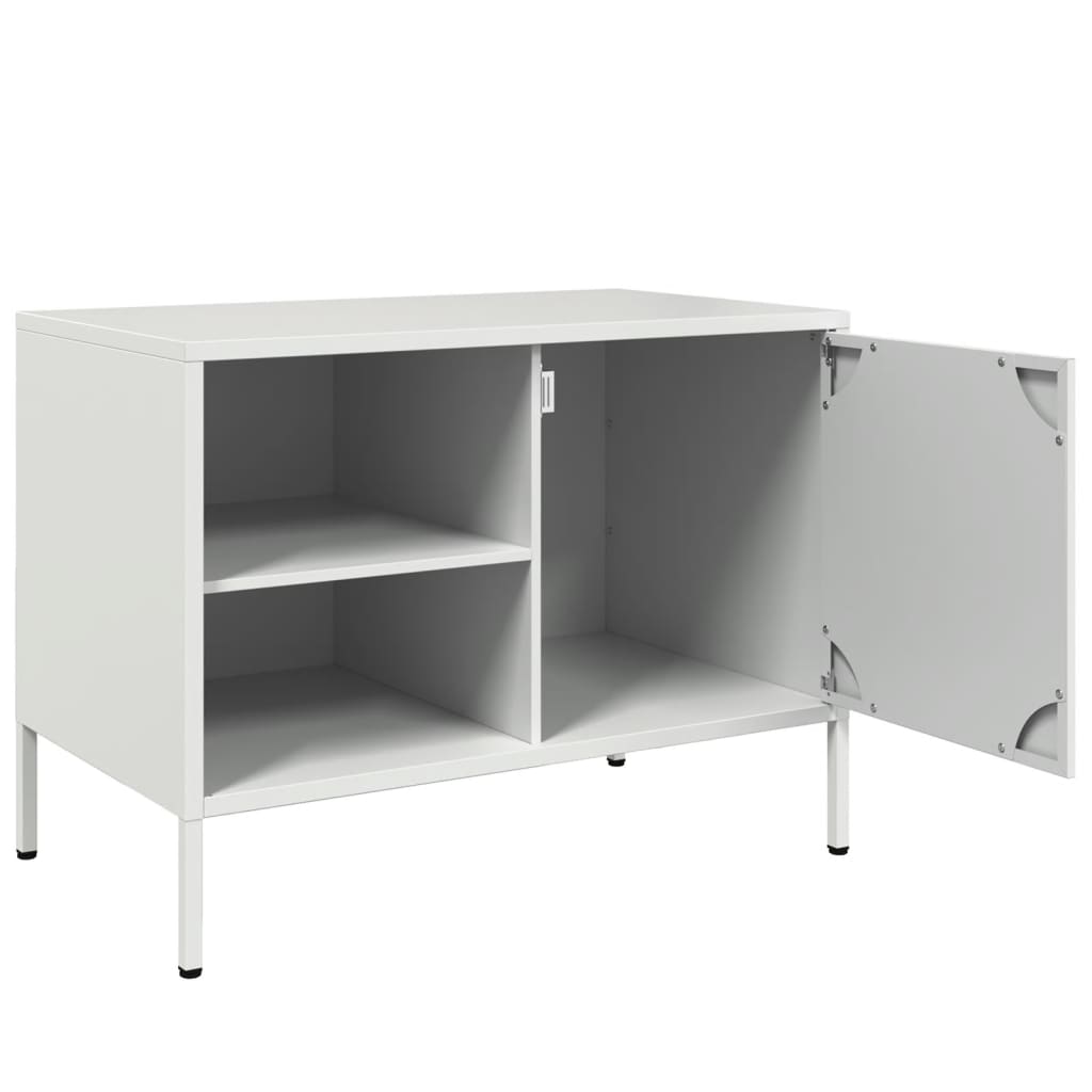 Mobile TV Bianco 68x39x50,5 cm in Acciaio 843004