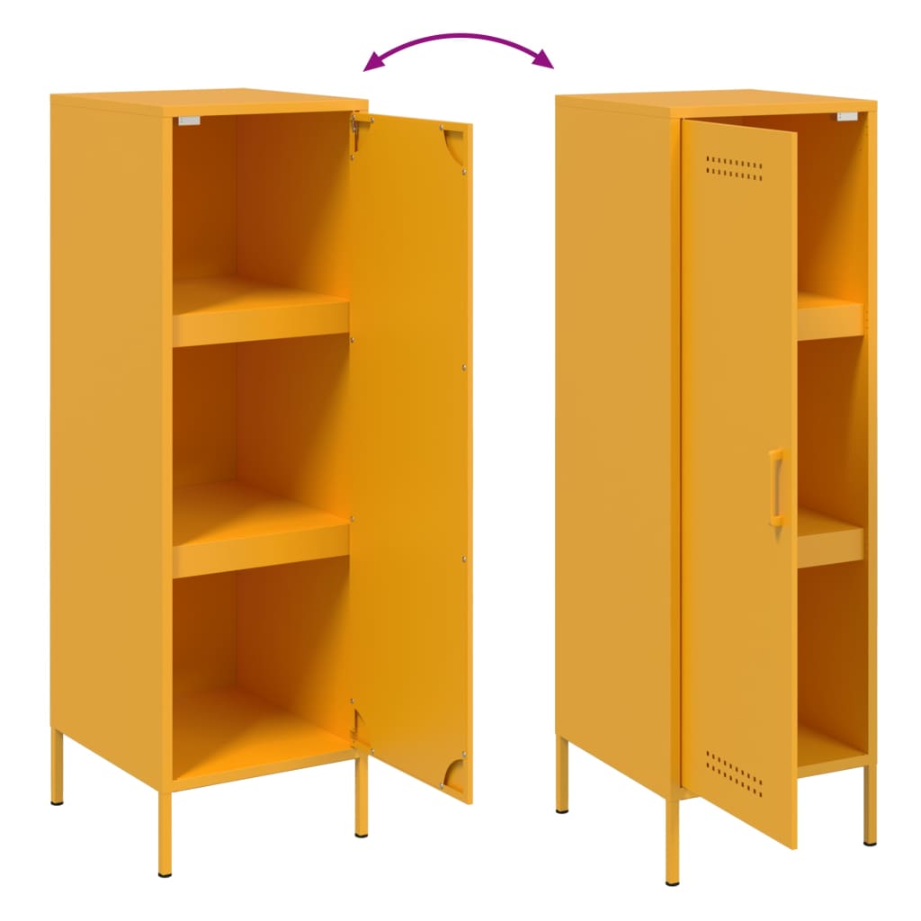 Credenza Giallo Senape 36x39x113 cm in Acciaio 843009