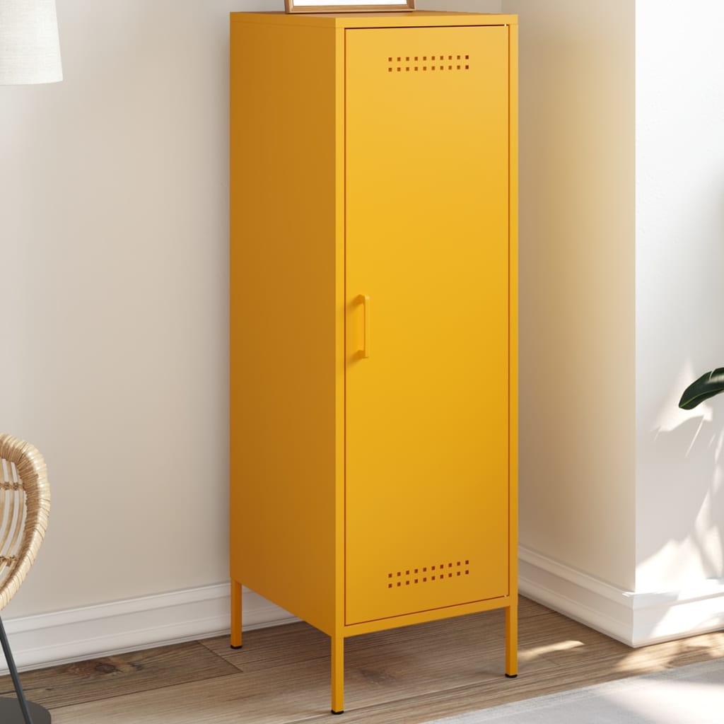 Credenza Giallo Senape 36x39x113 cm in Acciaio 843009