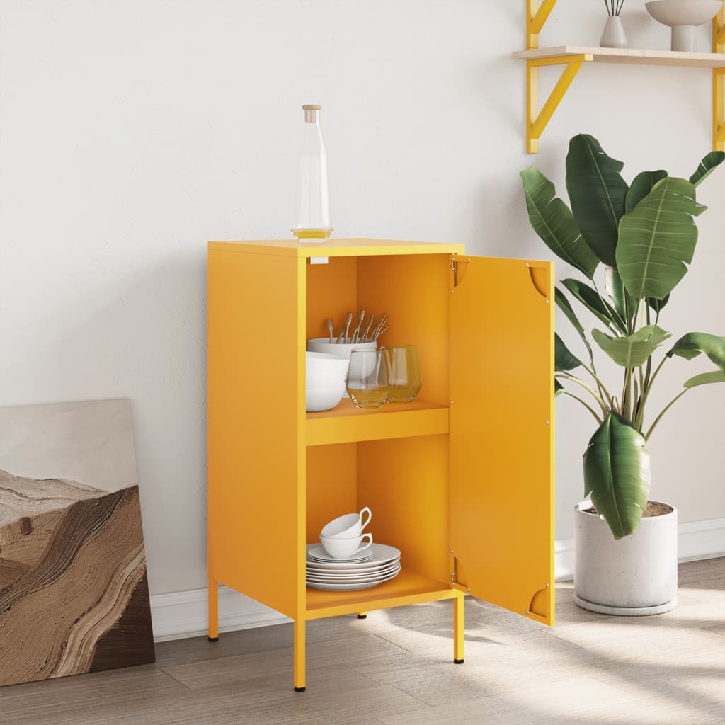 Credenza Giallo Senape 36x39x79 cm in Acciaio 843018