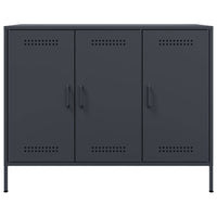 Credenza Antracite 100,5x39x79 cm in Acciaio Laminato a Freddo 843026